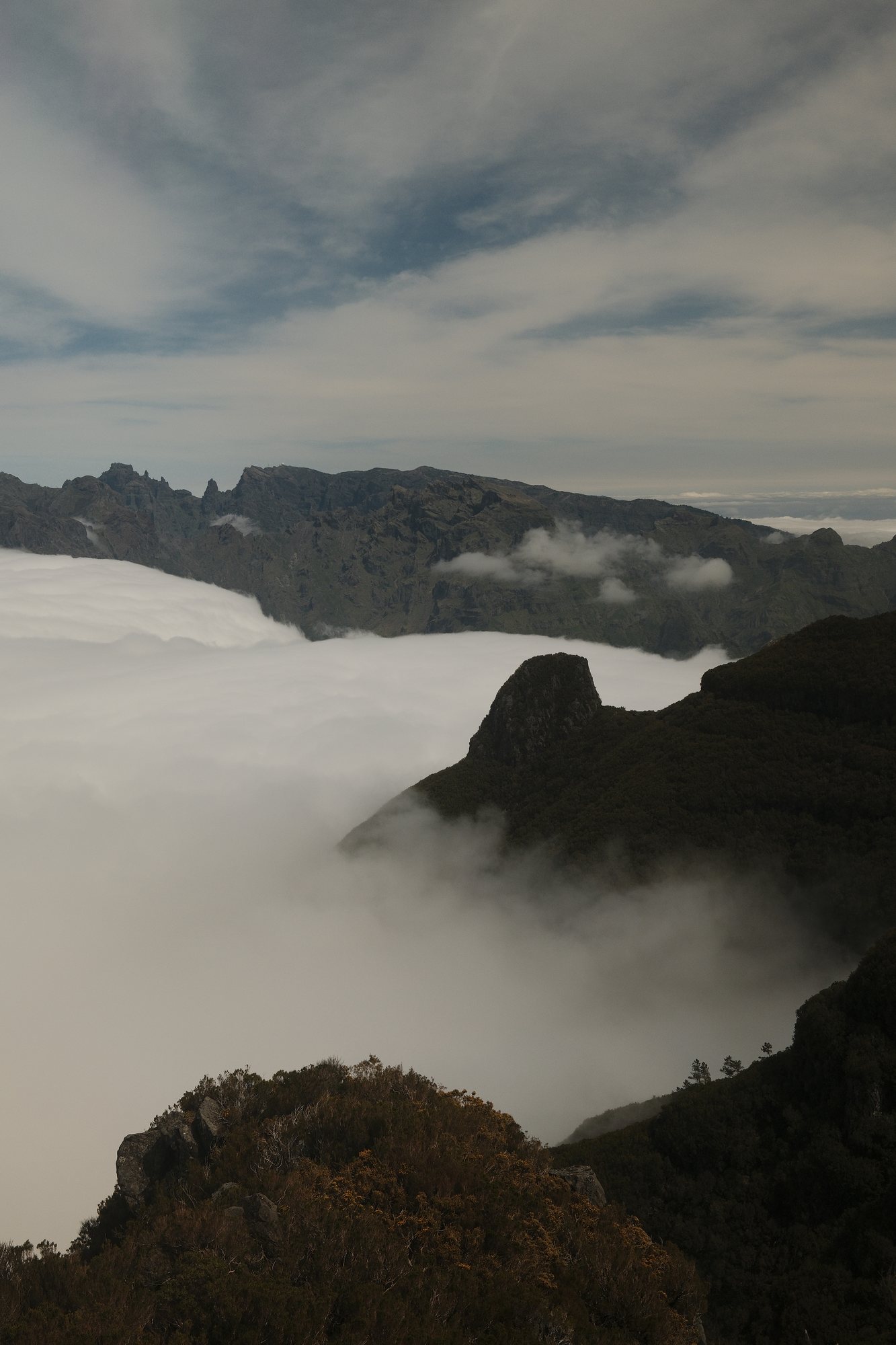 Sea of clouds in a 4:5 frame with a white border